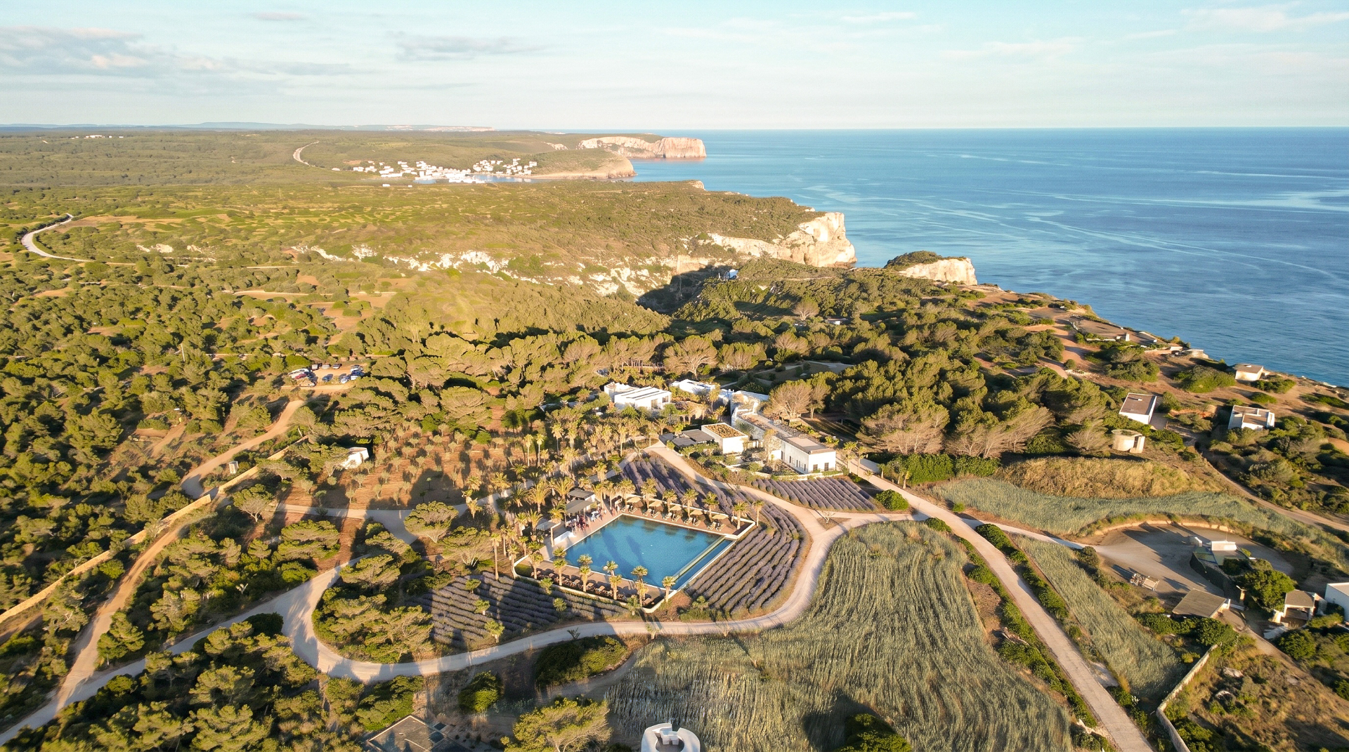 Aerial view of the Menorca coastline